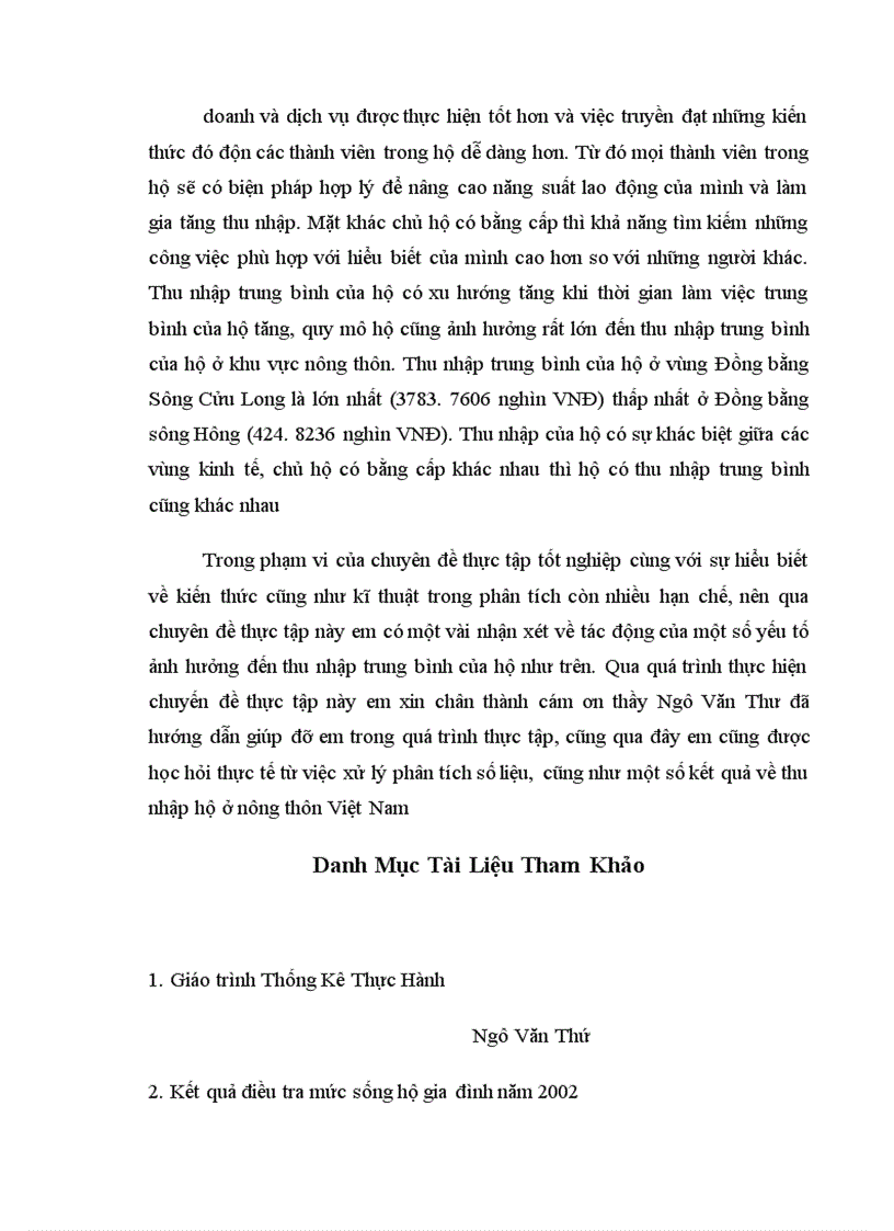 image for page Thực trạng về thu nhập của hộ ở nông thôn