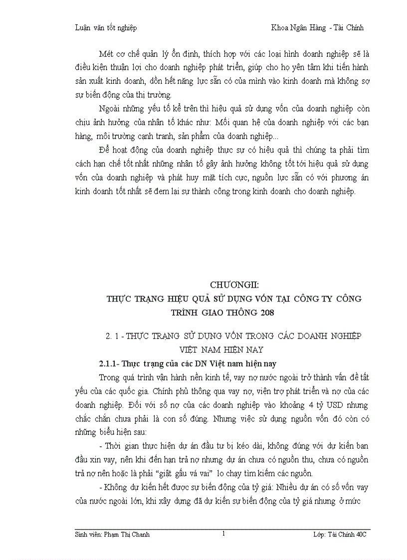 image for page Một số giải pháp nhằm nâng cao hiệu quả sử dụng vốn tại Công ty công trình giao thông 208 thuộc tổng giao thông 4 Bộ Giao Thông Vận tải