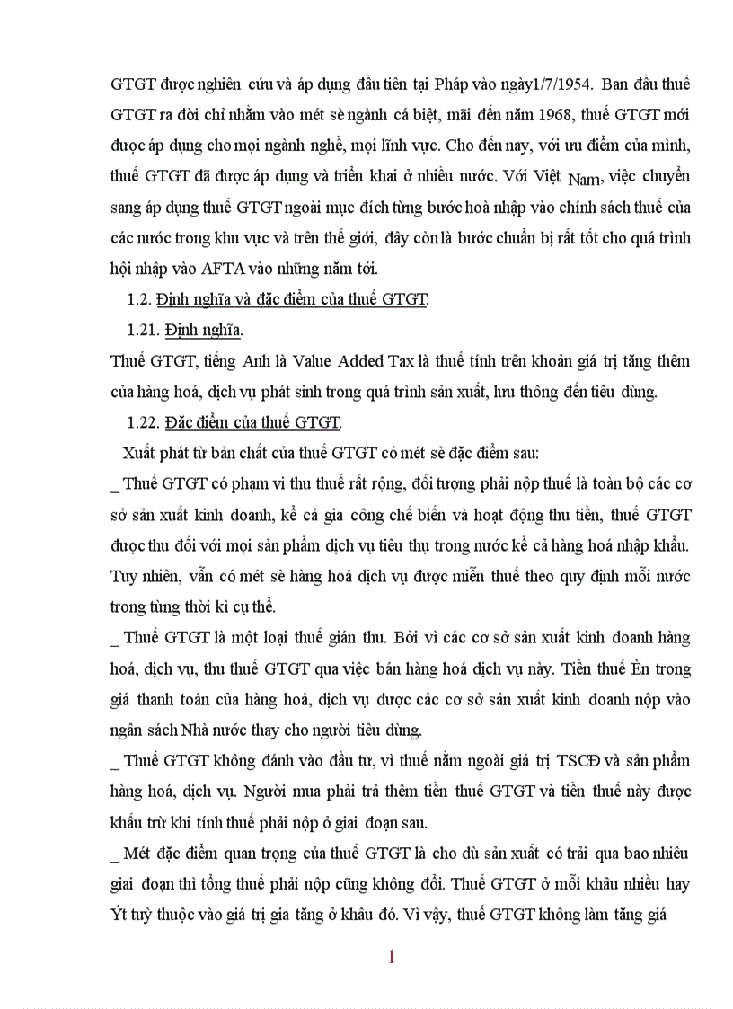 Thực trạng vận hành luật thuế GTGT và tổ chức kế toán thuế GTGT trong doanh nghiệp thương mại ở Việt Nam 1