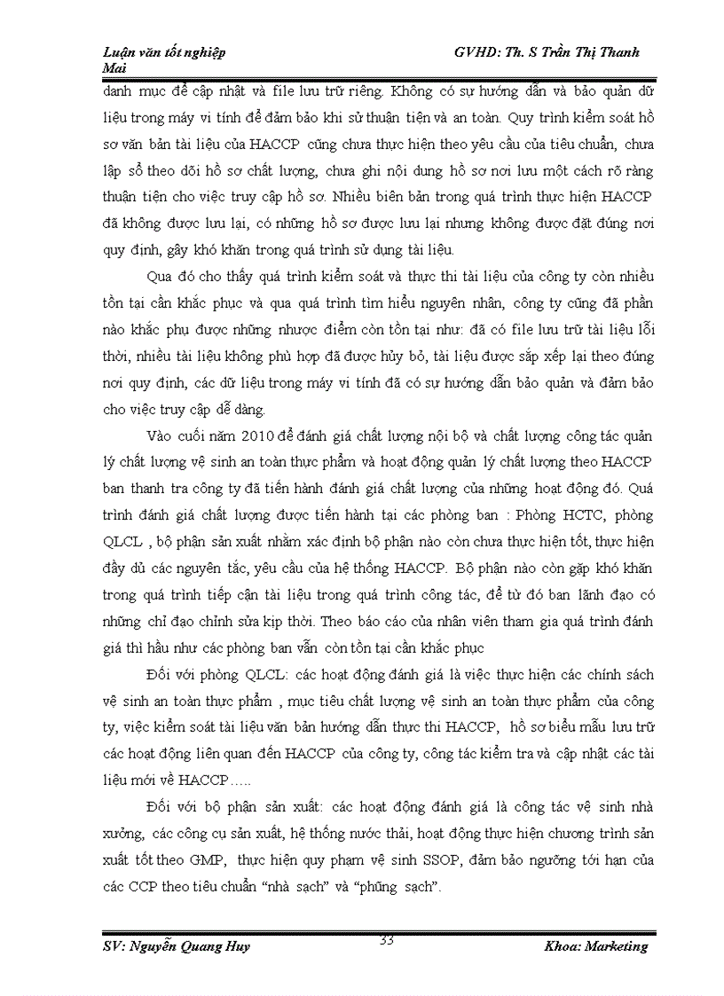 image for page Tăng cường hiệu lực hệ thống quản lý chất lượng theo HACCP tại công ty TNHH chế biến hoa quả Hồng Lam