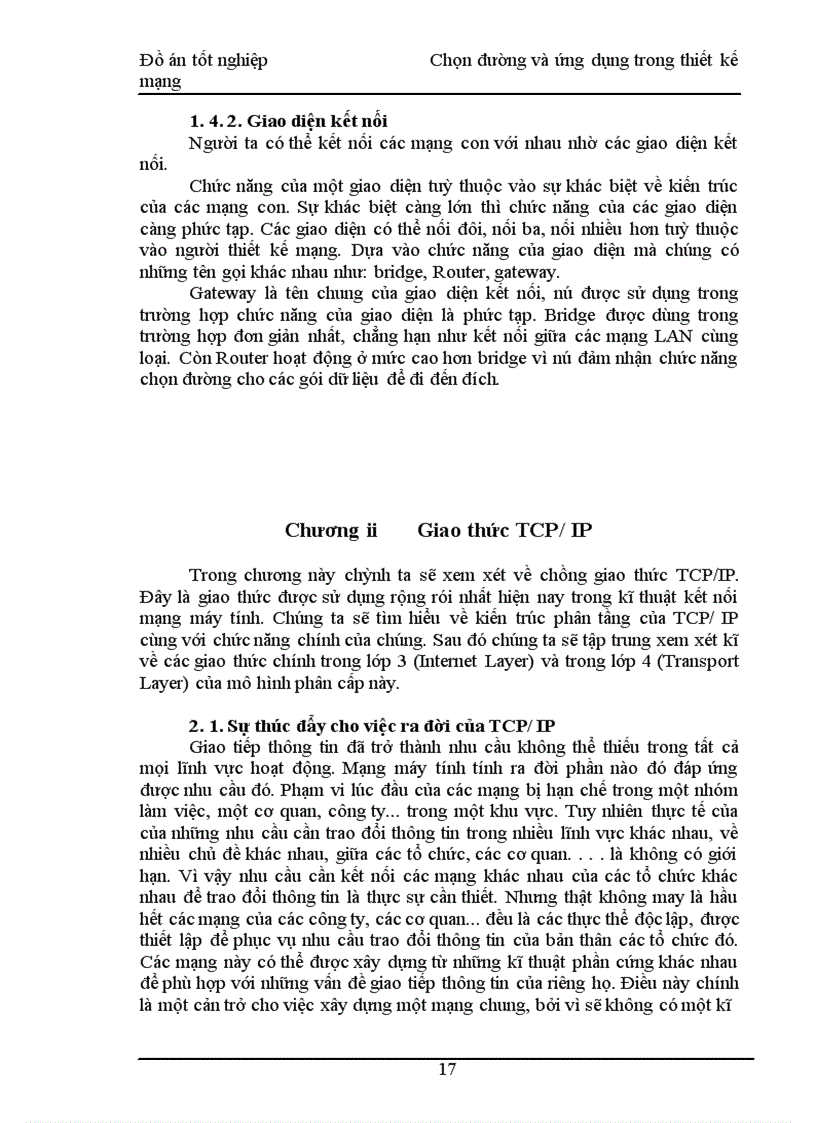 image for page Chọn đường và ứng dụng trong thiết kế mạng
