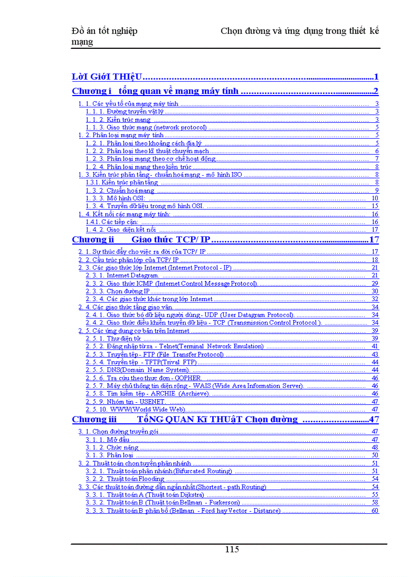 image for page Chọn đường và ứng dụng trong thiết kế mạng