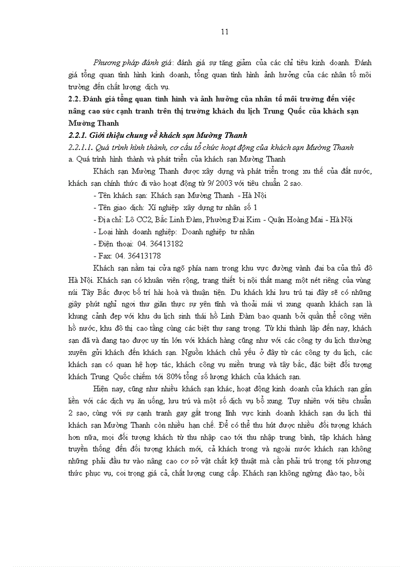 image for page Giải pháp nâng cao sức cạnh tranh marketing trên thị trường khách du lịch Trung Quốc của khách sạn Mường Thanh 1