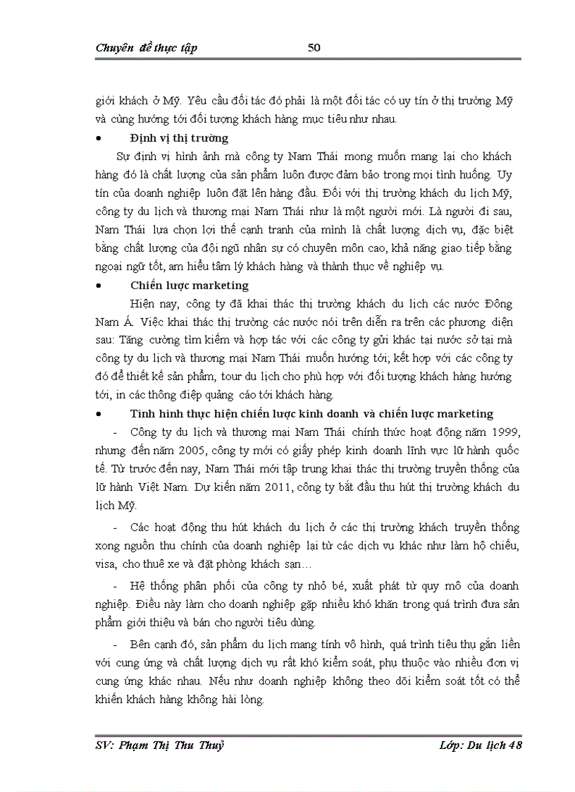 image for page Hoàn thiện hoạt động khai thác thị trường khách du lịch Mỹ bằng các giải pháp Marketing Mix tại công ty du lịch và thương mại Nam Thái