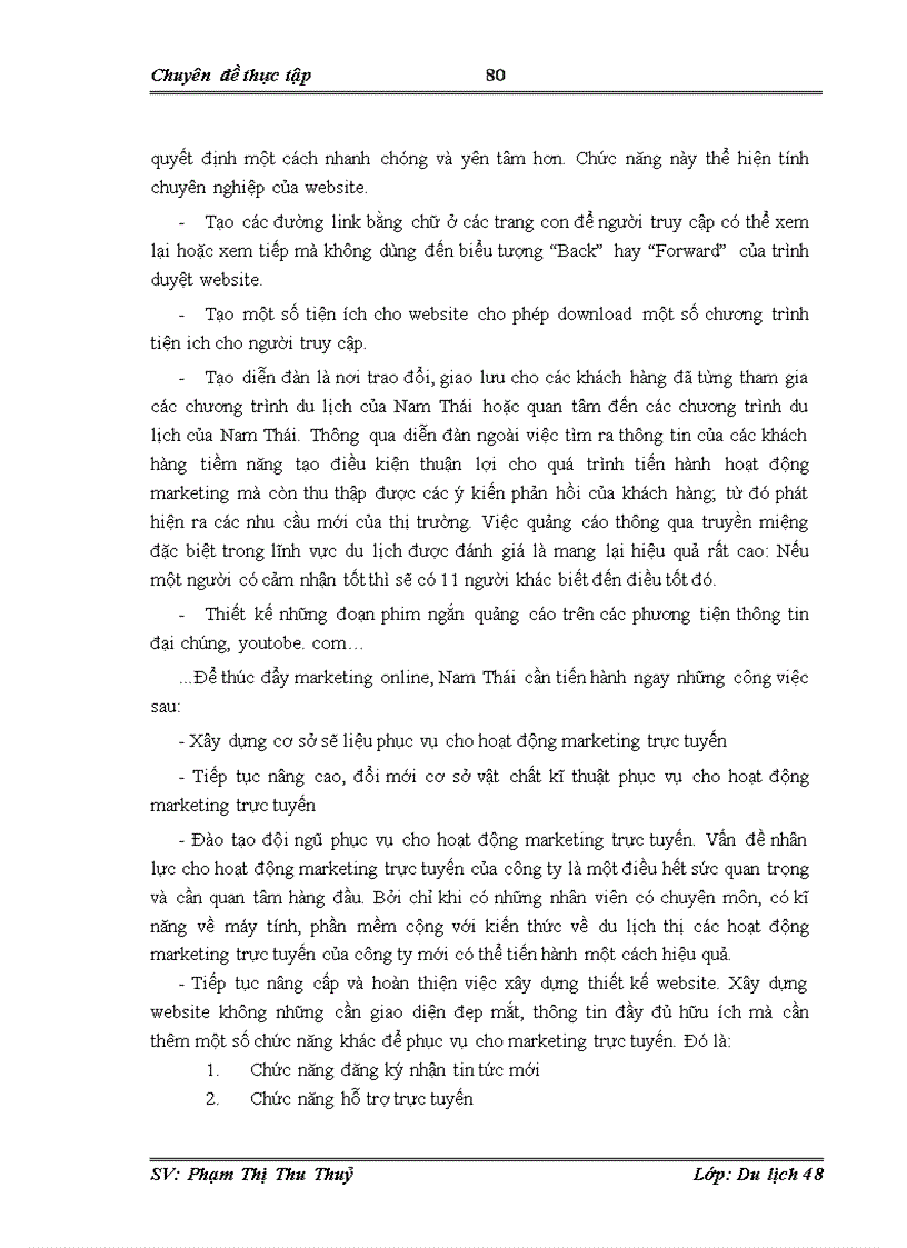 image for page Hoàn thiện hoạt động khai thác thị trường khách du lịch Mỹ bằng các giải pháp Marketing Mix tại công ty du lịch và thương mại Nam Thái