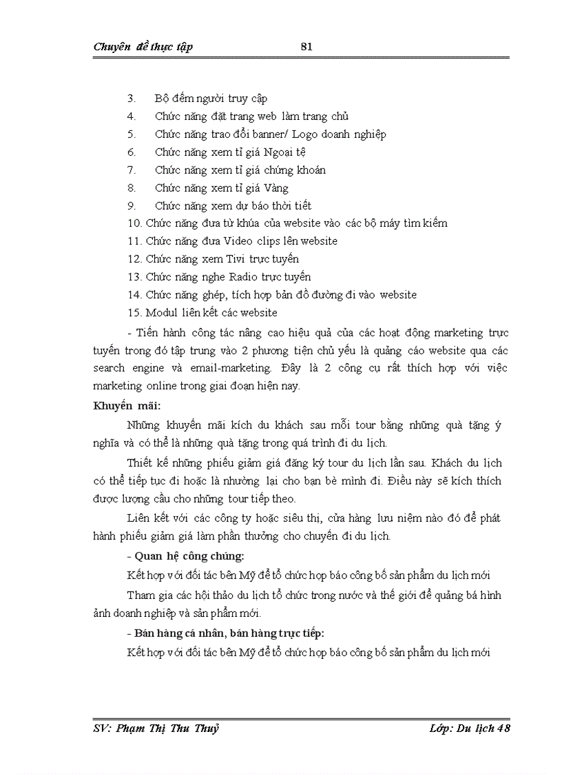 image for page Hoàn thiện hoạt động khai thác thị trường khách du lịch Mỹ bằng các giải pháp Marketing Mix tại công ty du lịch và thương mại Nam Thái
