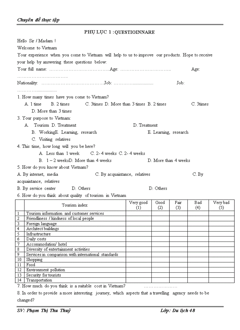 image for page Hoàn thiện hoạt động khai thác thị trường khách du lịch Mỹ bằng các giải pháp Marketing Mix tại công ty du lịch và thương mại Nam Thái