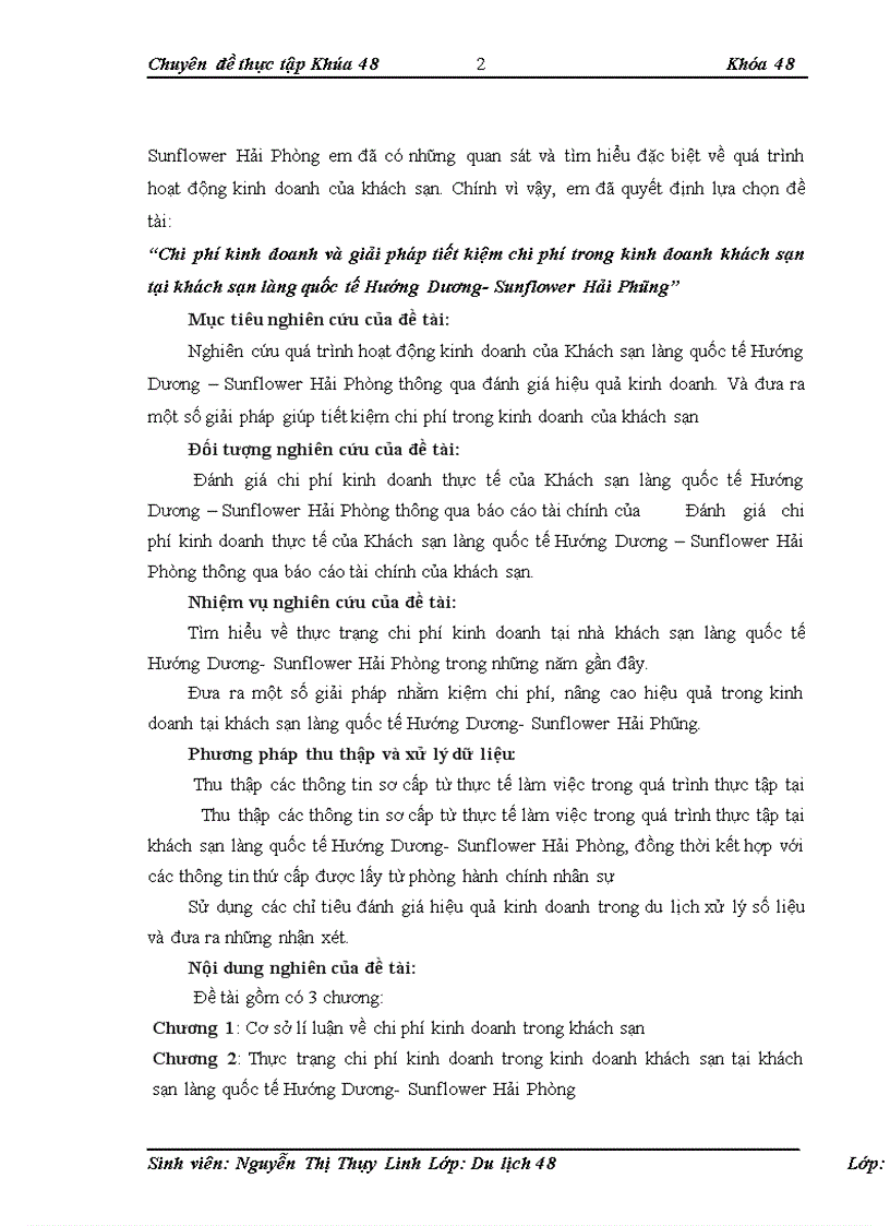 image for page Chi phí kinh doanh và giải pháp tiết kiệm chi phí trong kinh doanh khách sạn tại khách sạn làng quốc tế Hướng Dương Sunflower Hải Phòng 1