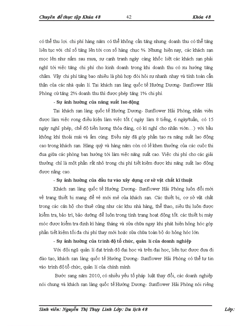 image for page Chi phí kinh doanh và giải pháp tiết kiệm chi phí trong kinh doanh khách sạn tại khách sạn làng quốc tế Hướng Dương Sunflower Hải Phòng 1