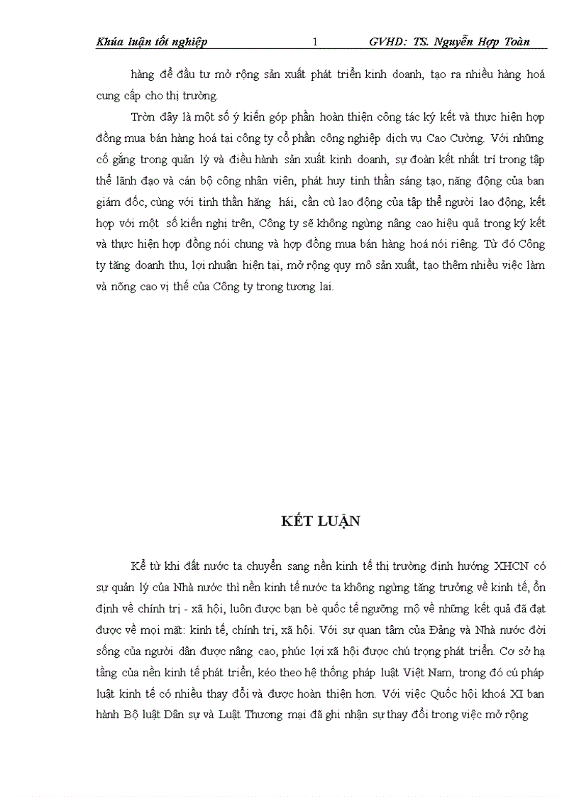 image for page Pháp luật về hợp đồng mua bán hàng hoá Thực tiễn áp dụng tại công ty cổ phần công nghiệp dịch vụ Cao Cường