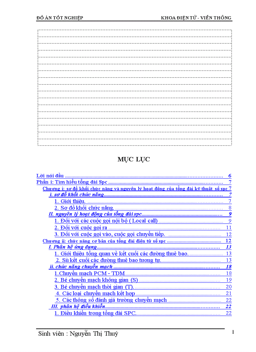 image for page Phân hệ chuyển mạch trong tổng đài điện tử số SPC