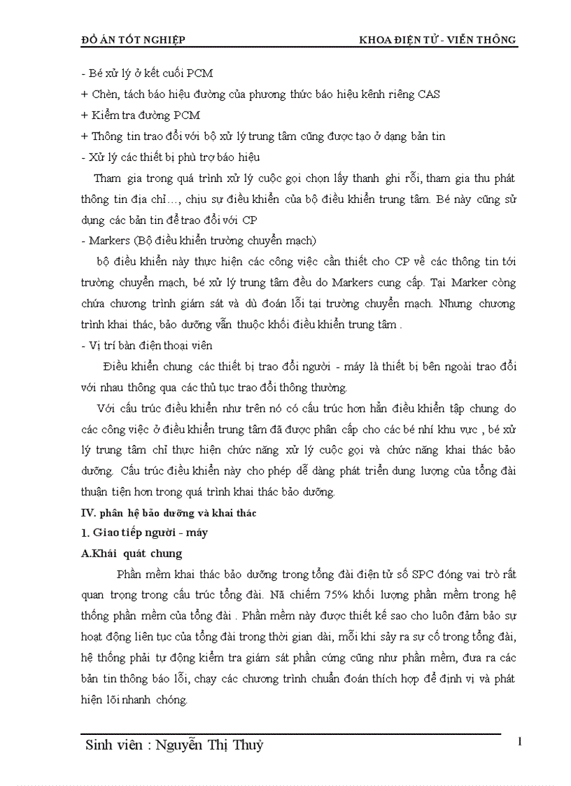 image for page Phân hệ chuyển mạch trong tổng đài điện tử số SPC