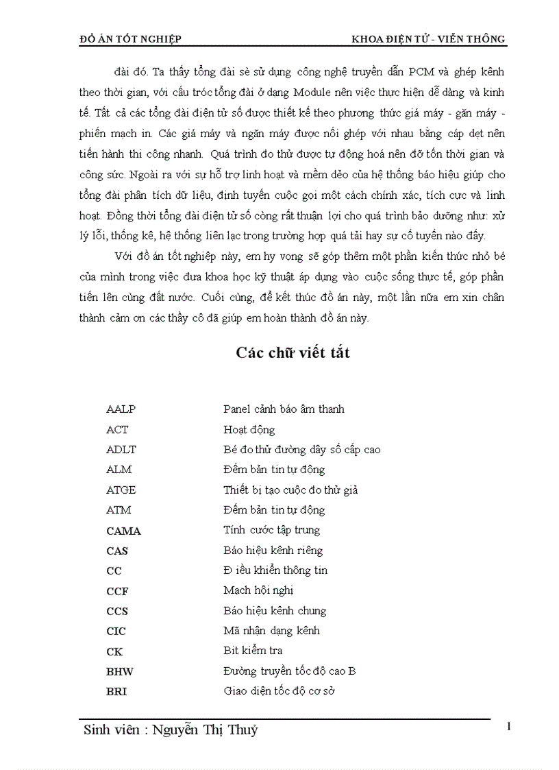 image for page Phân hệ chuyển mạch trong tổng đài điện tử số SPC