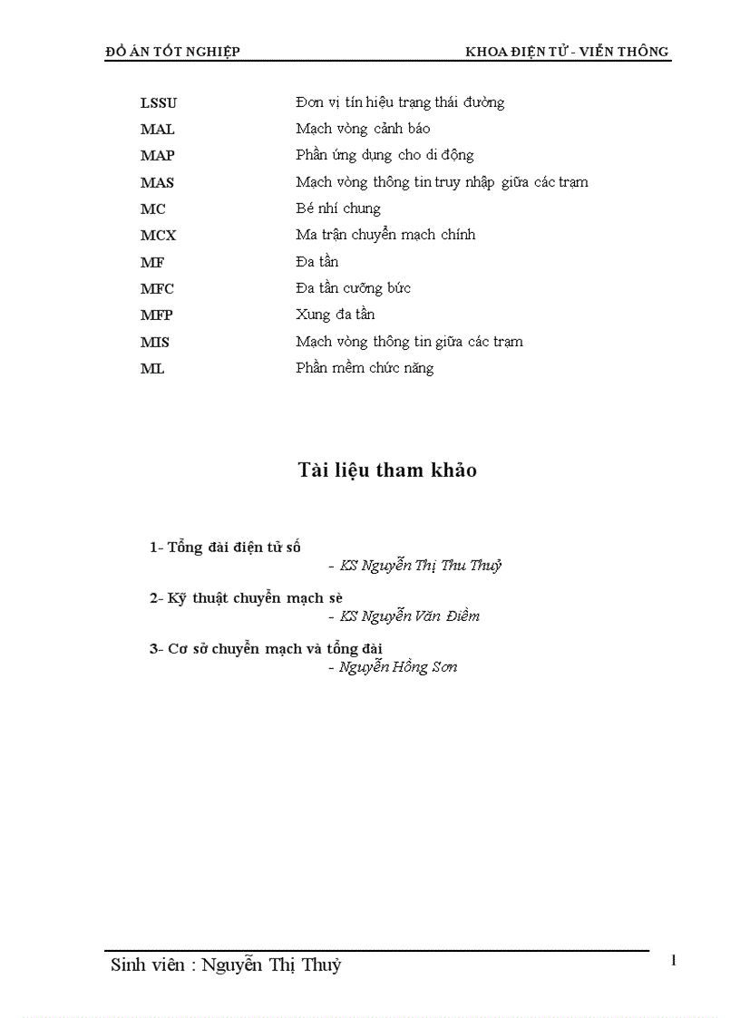 image for page Phân hệ chuyển mạch trong tổng đài điện tử số SPC