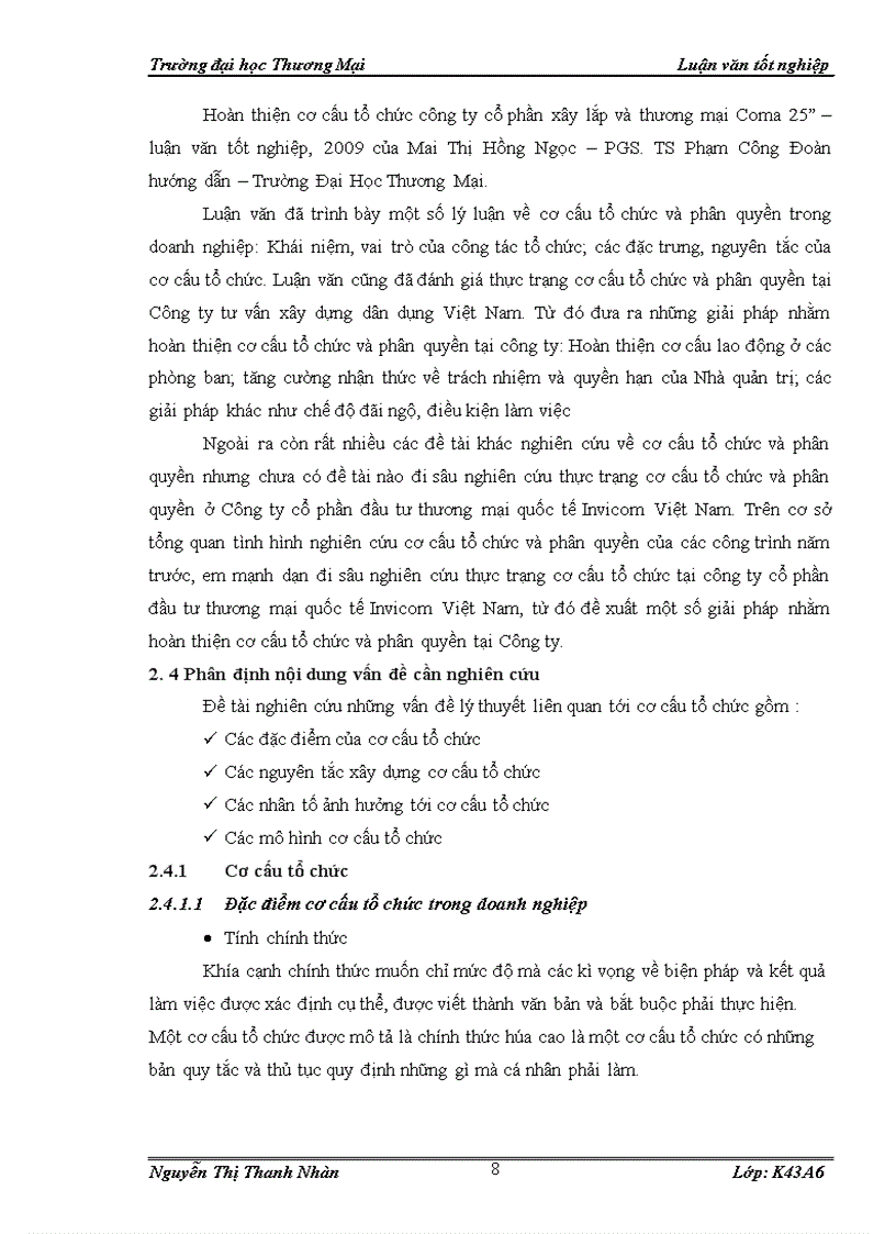 image for page Hoàn thiện cơ cấu tổ chức của Công ty Cổ phần đầu tư thương mại quốc tế Invicom Việt Nam 1