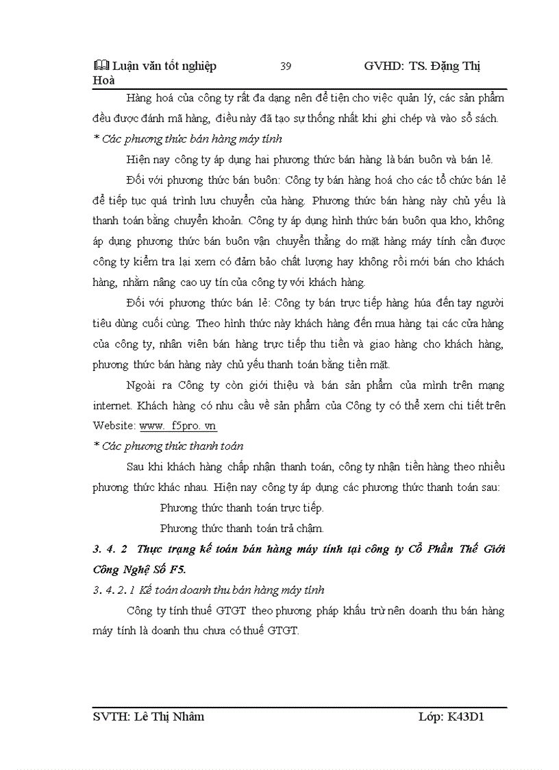 image for page Kế toán bán hàng máy tính tại công ty Cổ Phần Thế Giới Công Nghệ Số F5 1