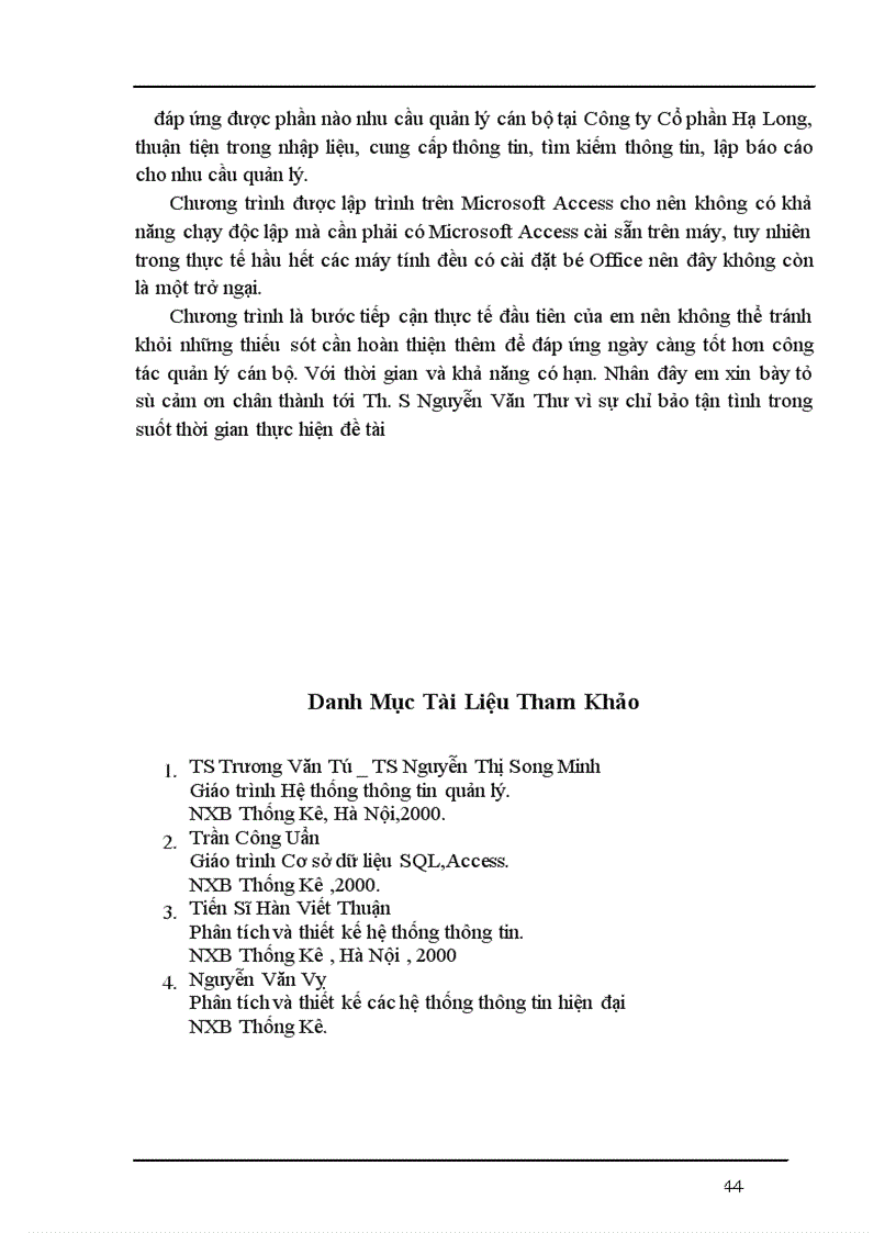 image for page Phân tích và thiết kế hệ thống thông tin quản lý cán bộ tại Công Ty Cổ Phần Hạ Long