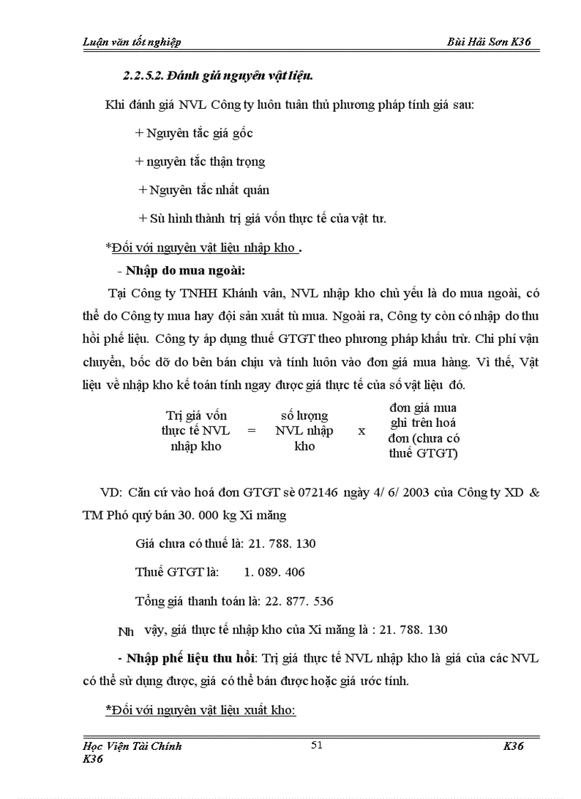 image for page Tổ chức công tác kế toán nguyên vật liệu ở công ty TNHH Khánh vân 1