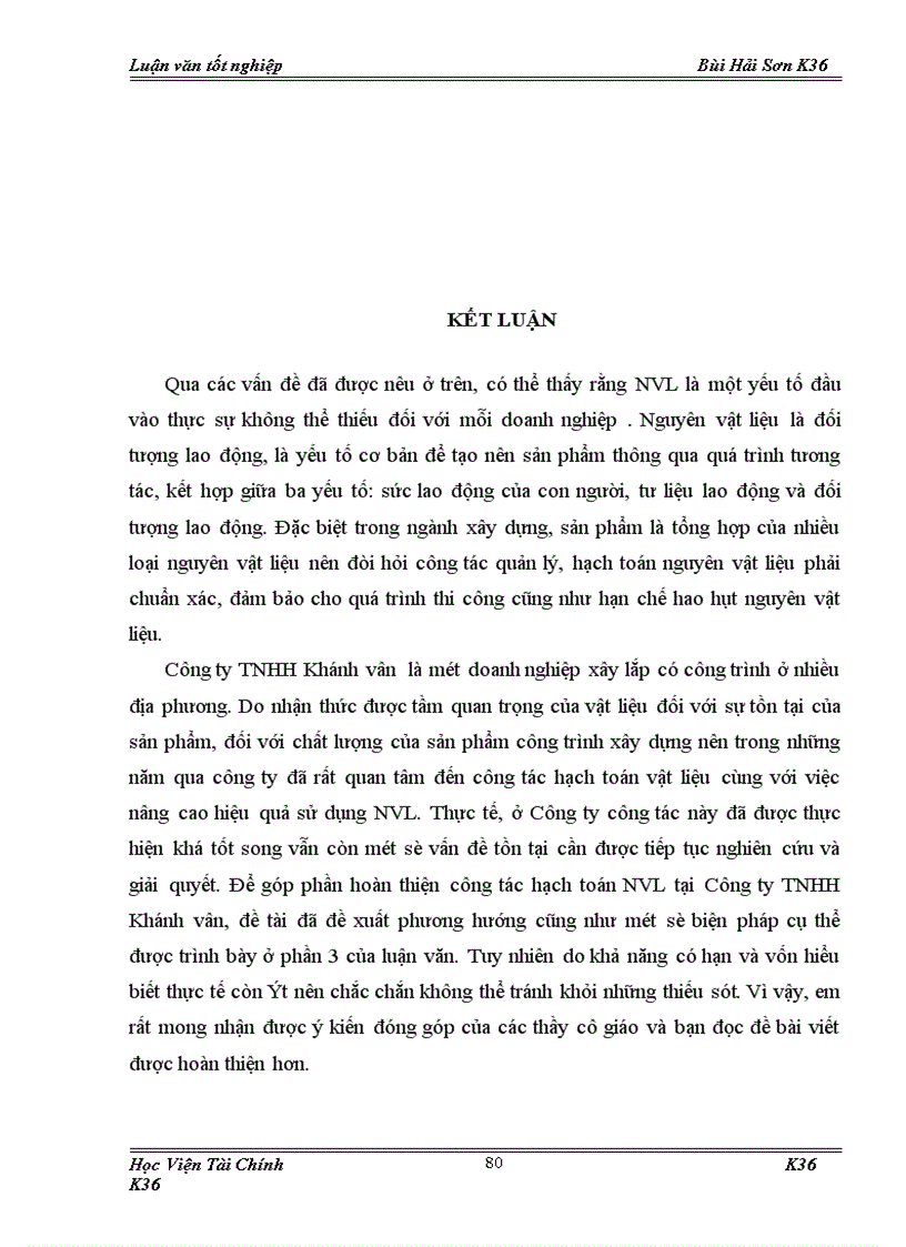 image for page Tổ chức công tác kế toán nguyên vật liệu ở công ty TNHH Khánh vân 1