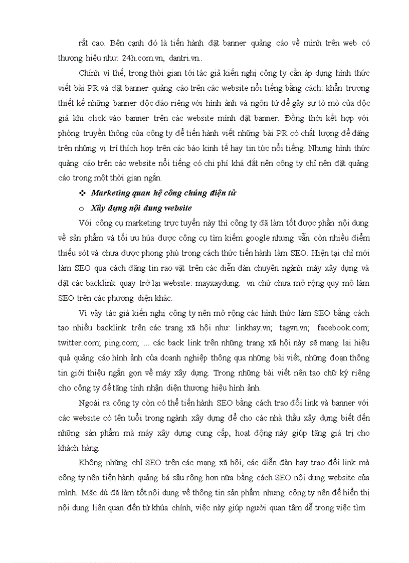 image for page Hoạch định chiến lược marketing trực tuyến cho website mayxaydung vn của công ty cổ phần phát triển máy xây dựng Việt Nam 1