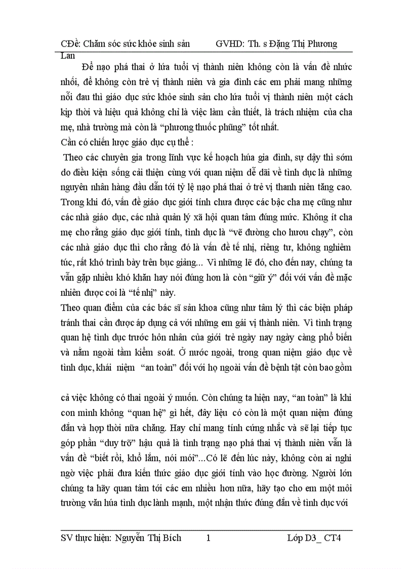 image for page Ảnh hưởng của việc nạo phá thai tới sức khỏe sinh sản tuổi vị thành niên ở Việt Nam