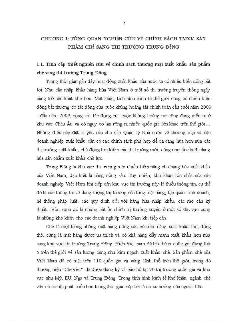 image for page Chính sách thương mại xuất khẩu sản phẩm chè sang thị trường Trung Đông