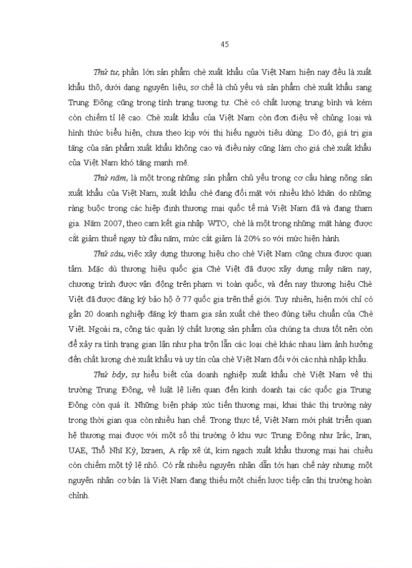 image for page Chính sách thương mại xuất khẩu sản phẩm chè sang thị trường Trung Đông