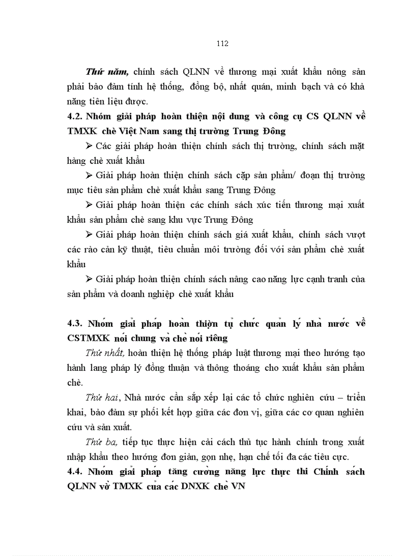 image for page Chính sách thương mại xuất khẩu sản phẩm chè sang thị trường Trung Đông