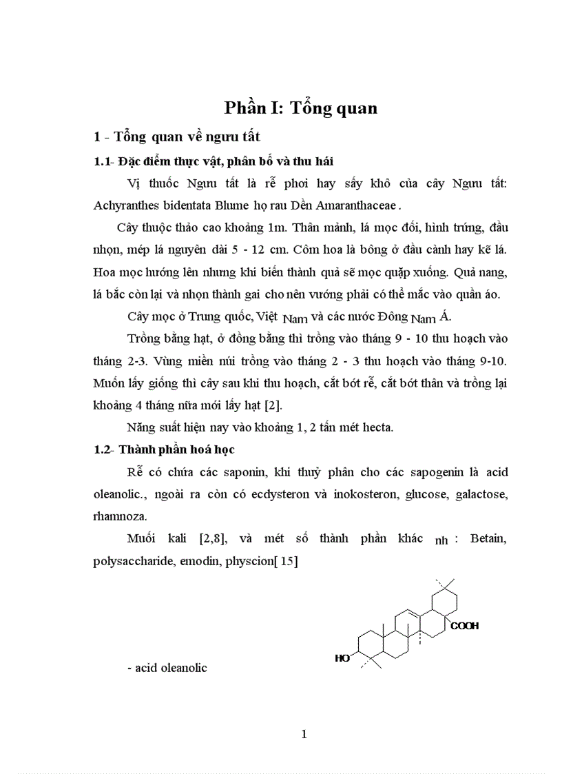 image for page Nghiên cứu sự ảnh hưởng của quá trình xông sinh đến chất lượng dược liệu Ngưu tất
