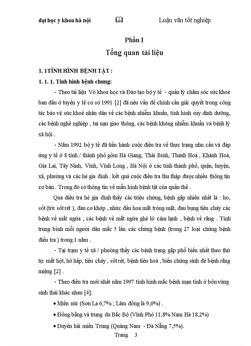 image for page Mô tả thực trạng nhu cầu chăm sóc sức khoẻ và sử dụng dịch vụ y tế tại xã Tân Lập núi huyện Chợ Đồn tỉnh Bắc Kạn