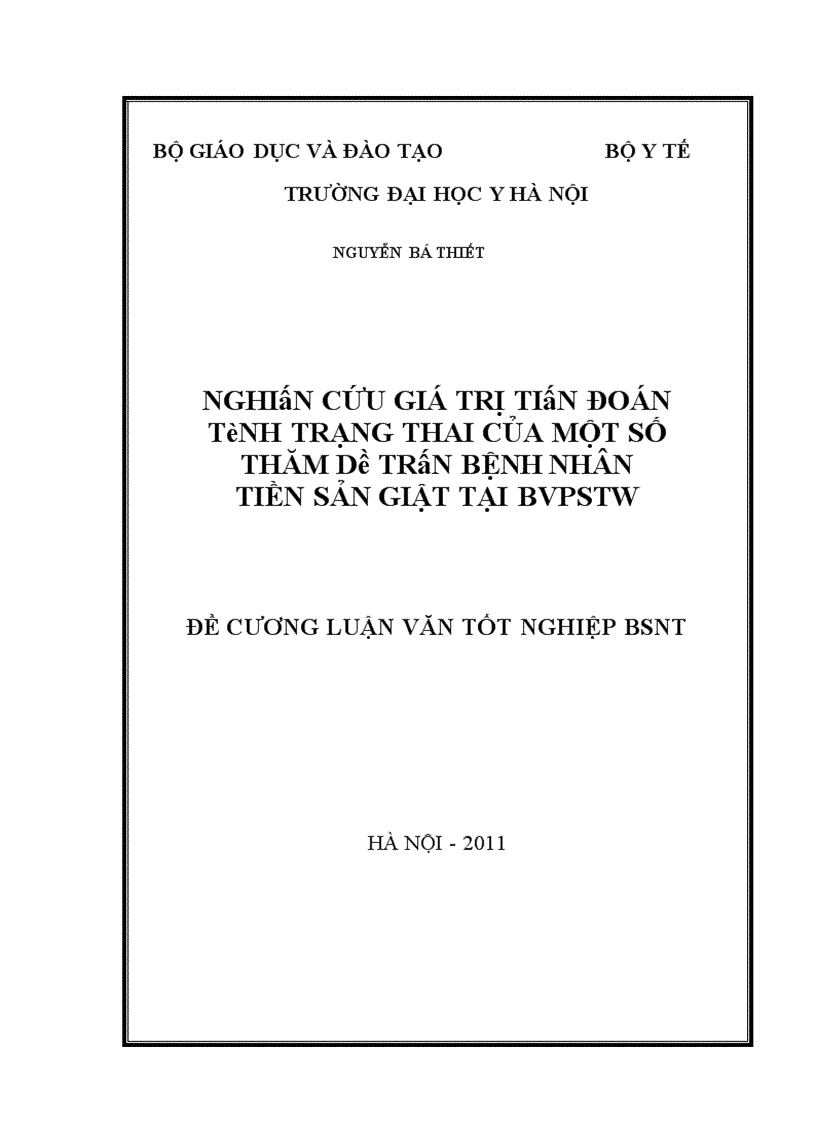 image for page nghiên cứu giá trị tiên đoán tình trạng thai của một số thăm dò trên bệnh nhân tiền sản giật tại bvpstw 1