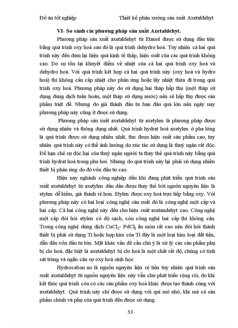 image for page Thiết kế phân xưởng sản xuất Axetaldehyt