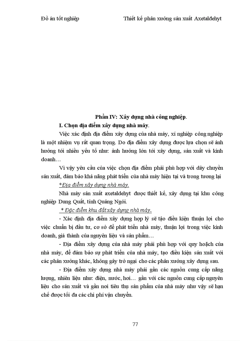 image for page Thiết kế phân xưởng sản xuất Axetaldehyt