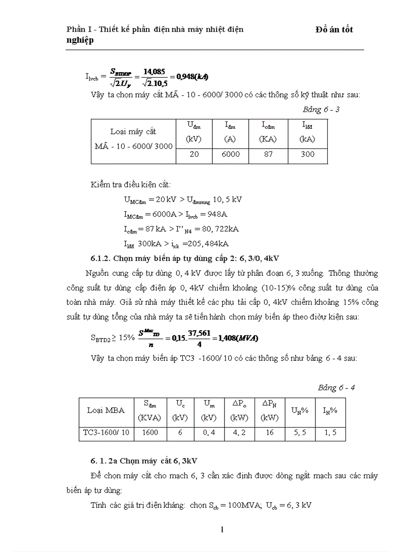 image for page Phần I Thiết kế phần điện nhà máy nhiệt điện