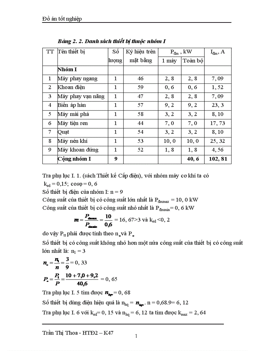 image for page Thiết kế mạng điện hạ áp cho phân xưởng sửa chữa cơ khí