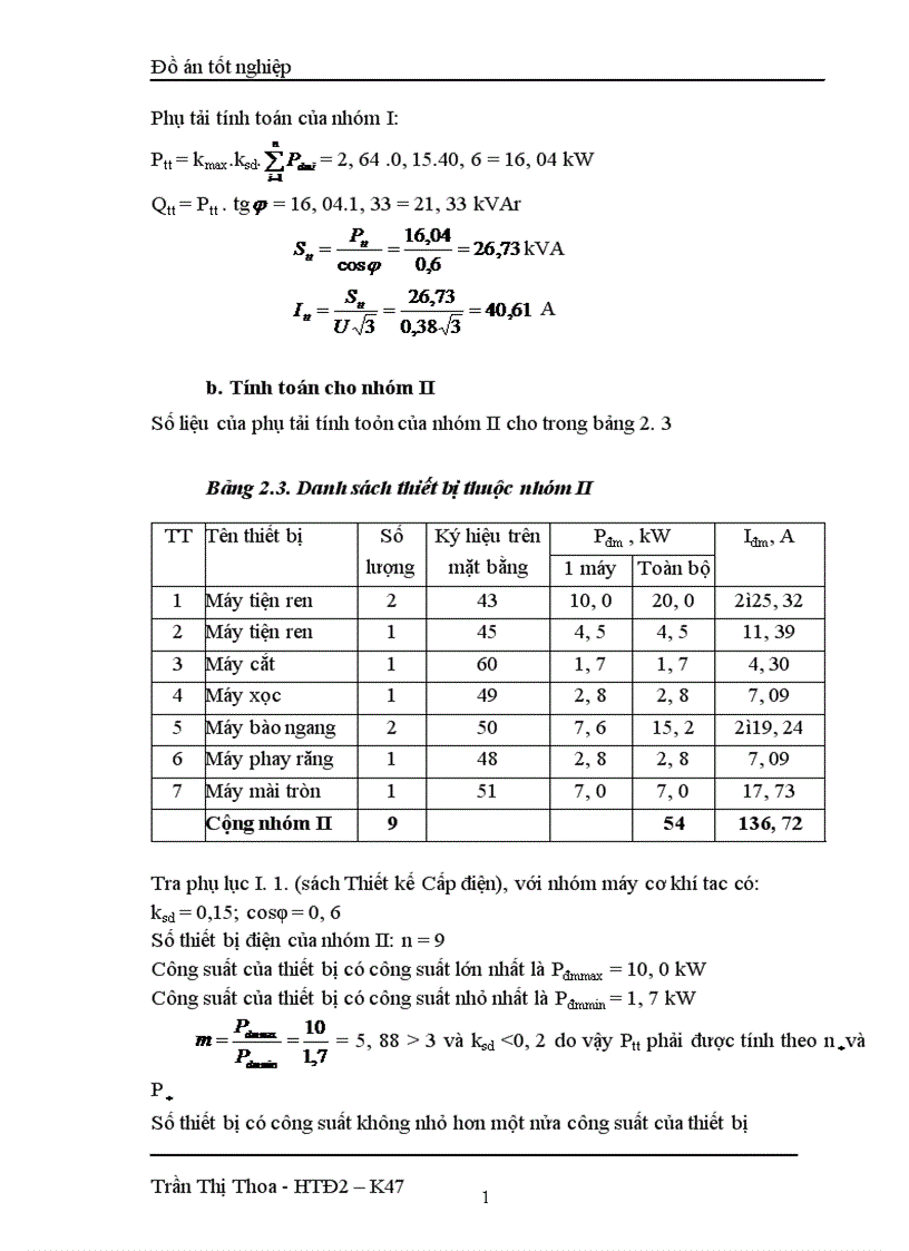 image for page Thiết kế mạng điện hạ áp cho phân xưởng sửa chữa cơ khí