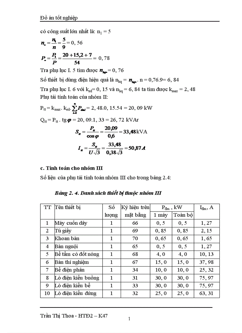 image for page Thiết kế mạng điện hạ áp cho phân xưởng sửa chữa cơ khí