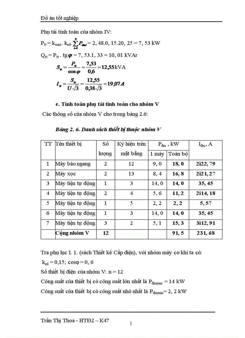 image for page Thiết kế mạng điện hạ áp cho phân xưởng sửa chữa cơ khí
