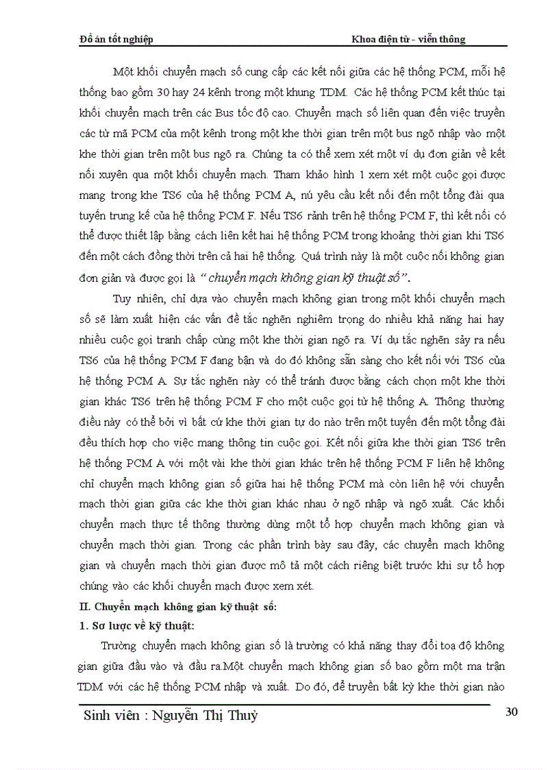 image for page Phân hệ chuyển mạch trong tổng đài điện tử số SPC