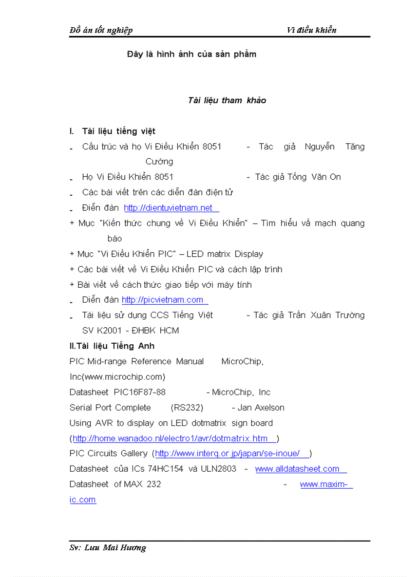 image for page thiết kế mạch quang báo dùng Vi Điều Khiển