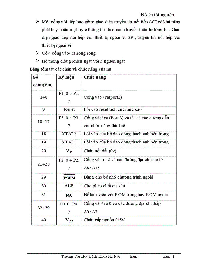 image for page Thiết kế mạch thu thập số liệu 8 kênh sử dụnghọ vi điều khiển MCS 51