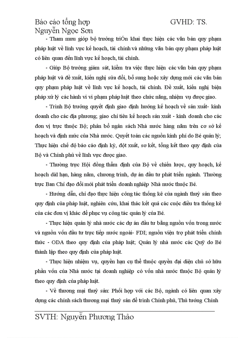 image for page Báo cáo thực tập tổng hợp về Bộ Thuỷ sản và Vụ Kế hoạch Tài chính