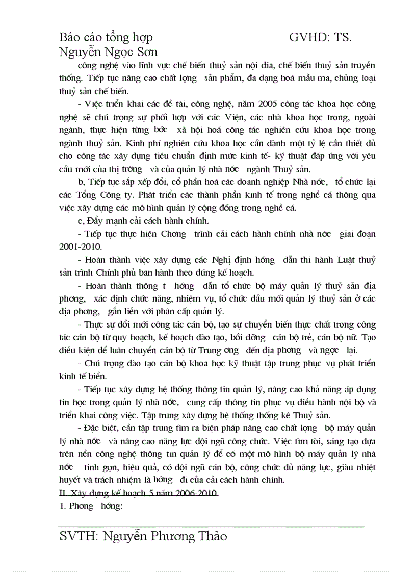 image for page Báo cáo thực tập tổng hợp về Bộ Thuỷ sản và Vụ Kế hoạch Tài chính