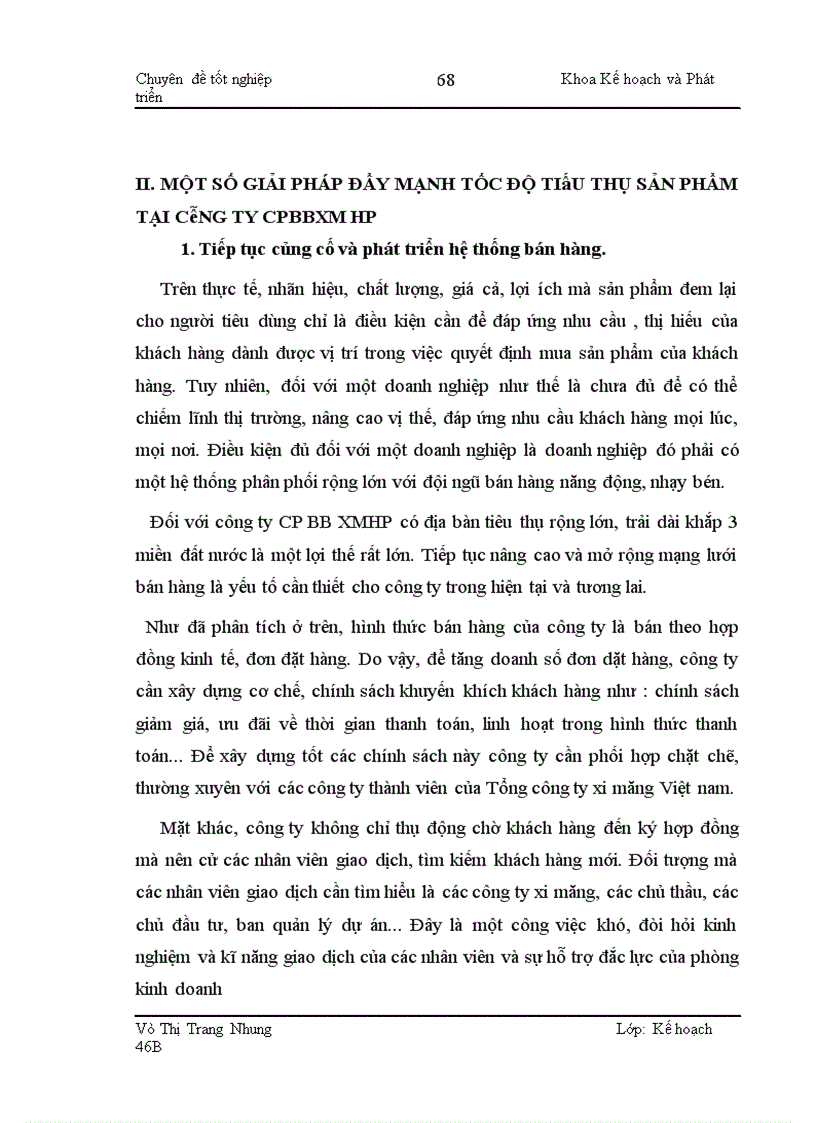 image for page Một số giải pháp đẩy mạnh tốc độ tiêu thụ sản phẩm tại công ty Cổ Phần Bao Bì Xi Măng Hải Phòng