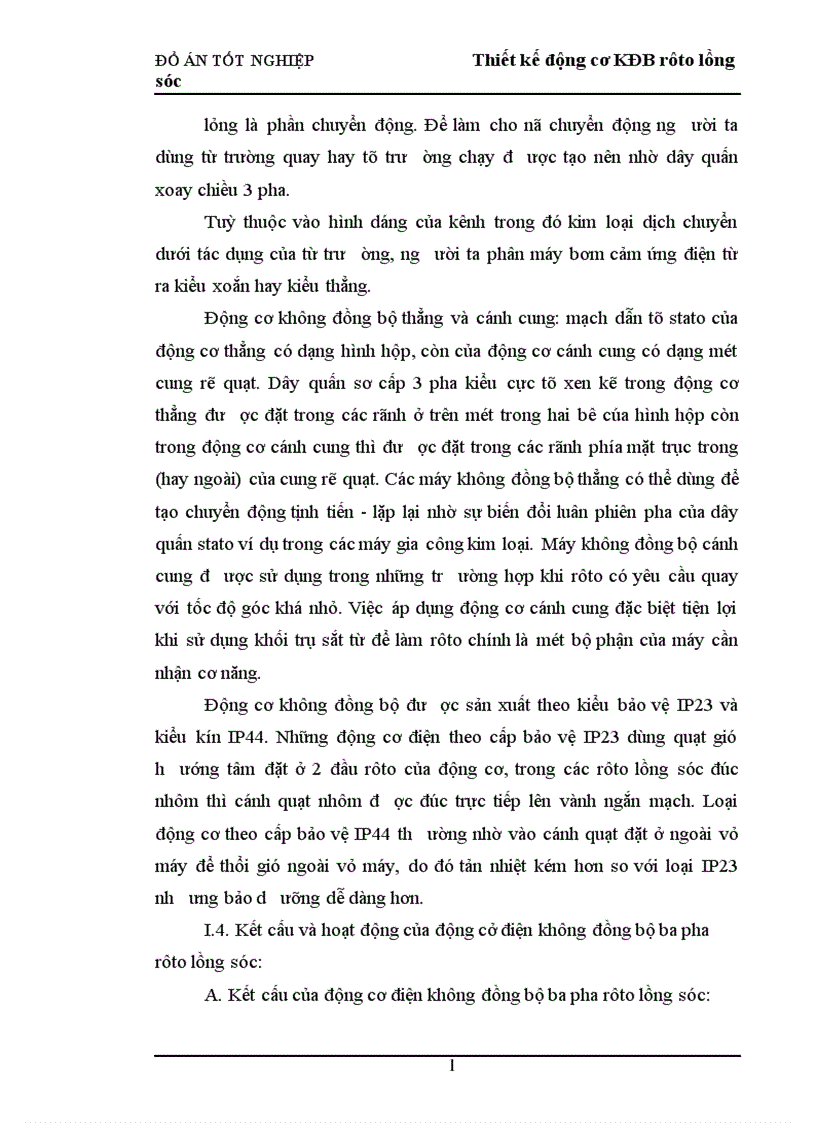 image for page Thiết kế động cơ KĐB rôto lồng sóc