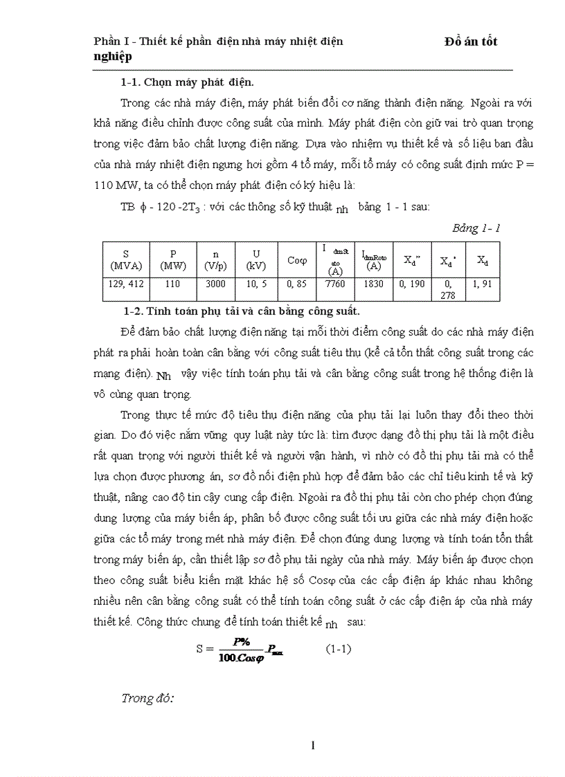 image for page Thiết kế phần điện nhà máy nhiệt điện