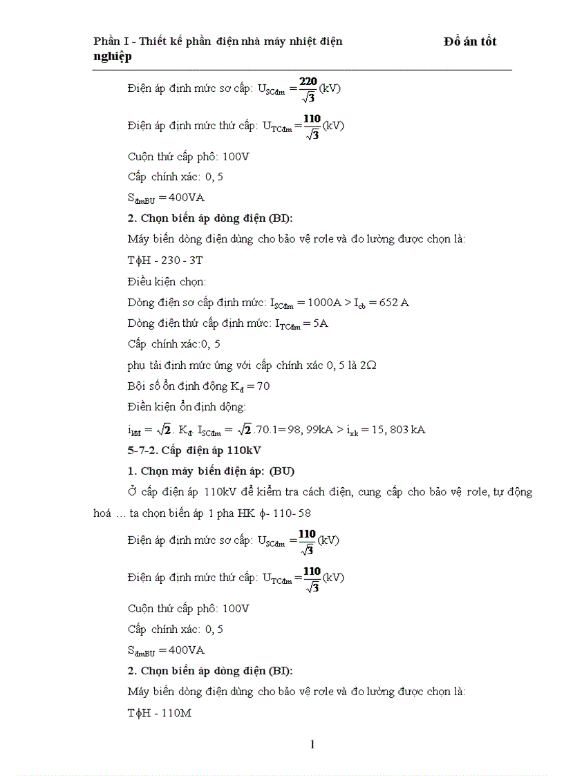 image for page Thiết kế phần điện nhà máy nhiệt điện