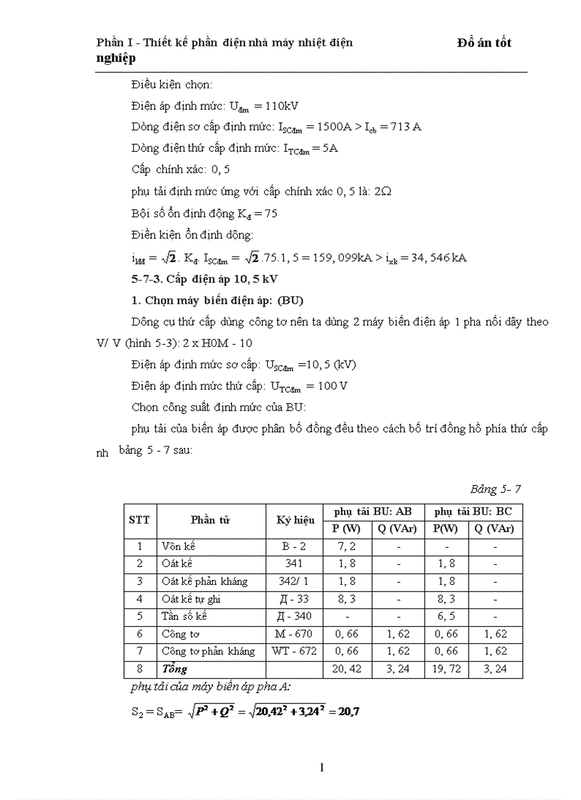 image for page Thiết kế phần điện nhà máy nhiệt điện