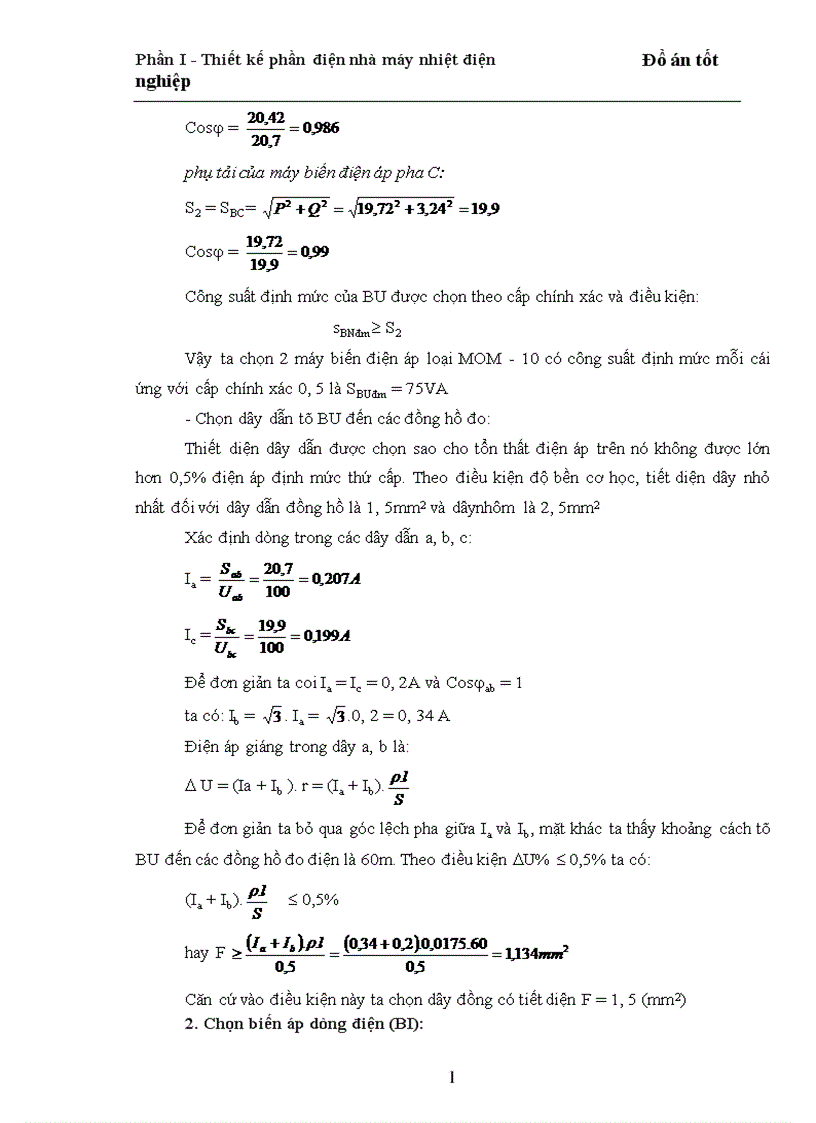image for page Thiết kế phần điện nhà máy nhiệt điện