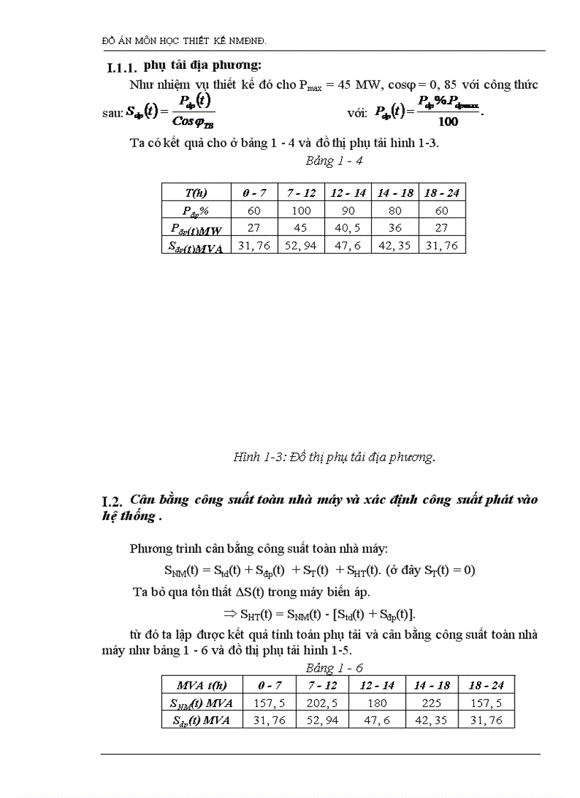 image for page Tính toán phụ tải và cân bằng công suất